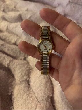 Timex Women's Two-Tone Bracelet Watch with White Dial